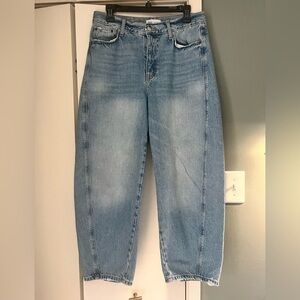 Zara Light Blue Barrel Leg Jeans